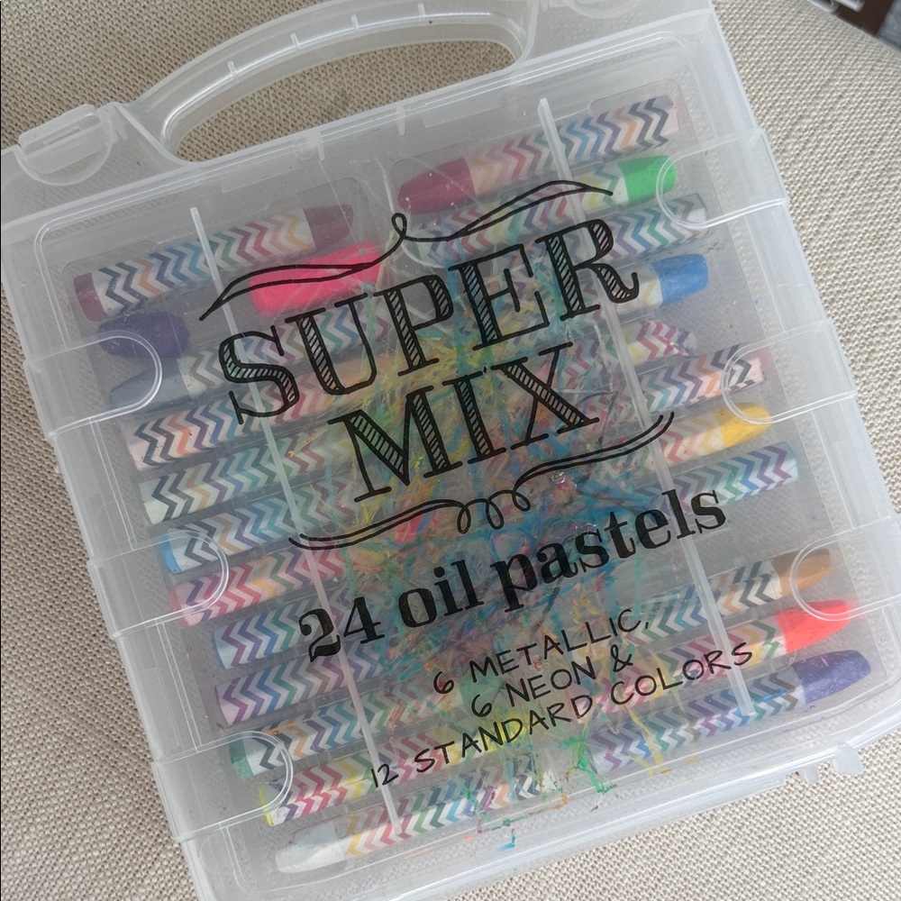 Super Mix 24 Oil Pastels - Bright Multicolor Set